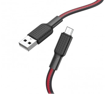 Кабель USB - Micro USB HOCO X69 "Jaeger" (2.4А, 100см) черно-красный#1934695