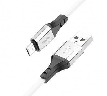 Кабель USB - Micro USB HOCO X86 "Spear" (2.4А, 100см) белый#1934697