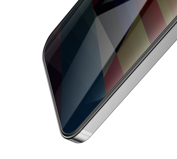 Защитное стекло Hoco A12 Pro IPhone 15 антишпион, ударопрочное, усиленные края, цвет черный#1935053