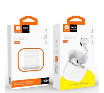 Беспроводные наушники Bluetooth WUW R184 (TWS/вкладыши) Белые#2133213
