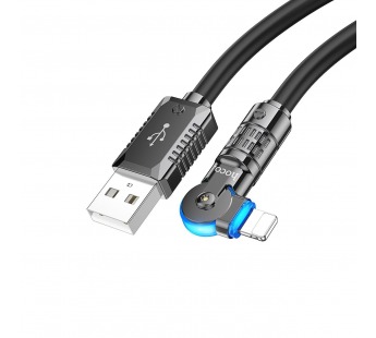 Кабель USB - Apple lightning Hoco U118 120см 2,4A  (black) (221394)#1941156