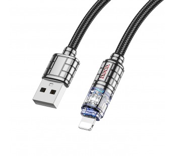 Кабель USB - Apple lightning Hoco U122 120см 2,4A  (black) (221085)#1939175