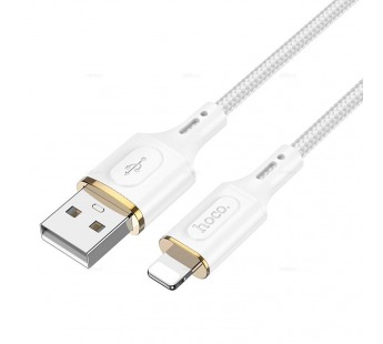 Кабель USB - Apple lightning Hoco X95 Goldentop 100см 2,4A  (white) (220645)#1936358