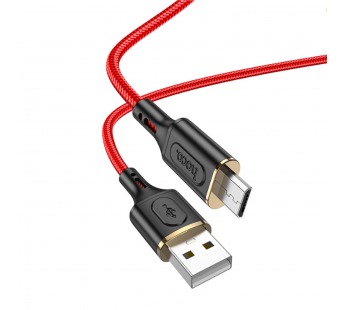 Кабель USB - micro USB Hoco X95 Goldentop 100см 2,4A  (red) (220649)#1936345