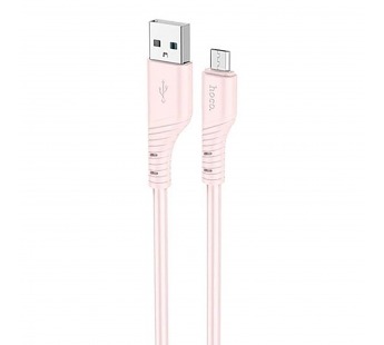 Кабель USB - micro USB Hoco X97 Crystal 100см 2,4A  (light pink) (220464)#1973322