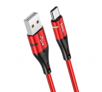 Кабель USB - Type-C Hoco U93 120см 3A  (red) (220608)#1936095