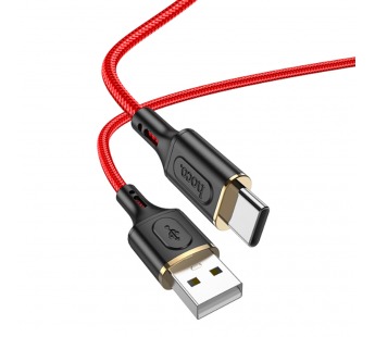 Кабель USB - Type-C Hoco X95 Goldentop 100см 3A  (red) (220652)#1935989