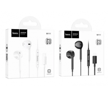 Проводные наушники с микрофоном вкладыши Hoco M111 Lightning  (white) (221100)#1936207