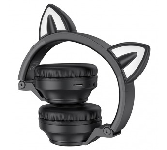 Bluetooth-наушники полноразмерные Borofone BO18 cat ear (повр. уп.) (black) (224616)#1936030
