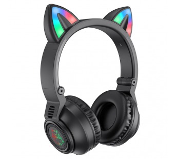 Bluetooth-наушники полноразмерные Borofone BO18 cat ear (повр. уп.) (black) (224616)#1936031