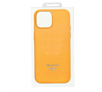 Чехол для iPhone 15 Pro Max Silicone Case, Magsafe, оранжевый#2030354