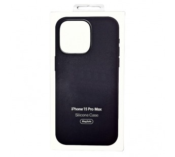 Чехол для iPhone 15 Pro Max Silicone Case, Magsafe, черный#2072505
