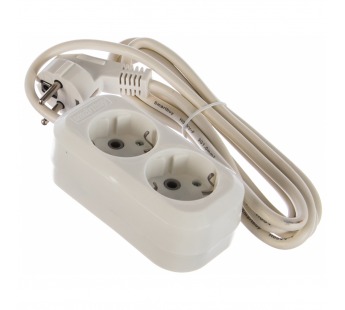 Удлинитель Smartbuy 2 гнезда 2 метра 16А/3,5кВт с заземлением ПВС 3х1,0 (SBE-16-2-02-Z)/40#1936833