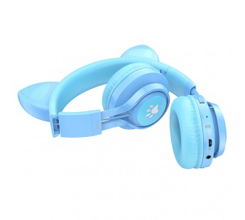 Bluetooth-наушники полноразмерные Hoco W39 Cat ear kids BT (повр. уп.) (blue) (224638)#1937617