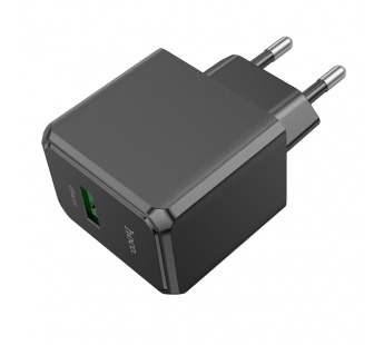 Адаптер сетевой Hoco CS12A, 1гн.USB 5В, 3,0А QC3.0, 18W, чёрный#1938634