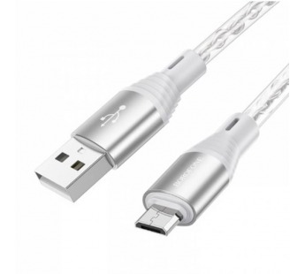 USB кабель для зарядки micro USB "BoroFone" BX96 2,4A, 1м, серый#2093961