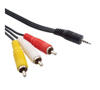 Шнур 3RCAшт. - шт.2,5мм 4pole 1,5м Gold#2041546