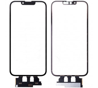 Стекло для переклейки iPhone 13 в сборе с тачскрином, рамкой и OCA пленкой Черный - OR (Mitsubishi)#1963465