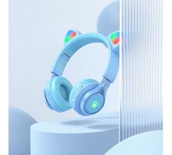Bluetooth-наушники полноразмерные Hoco W39 Cat ear kids BT (повр. уп.) (purple) (224998)#1941913