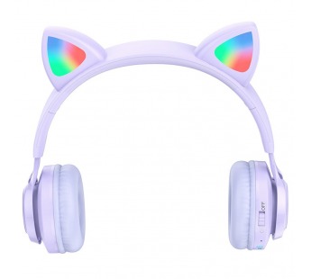 Bluetooth-наушники полноразмерные Hoco W39 Cat ear kids BT (повр. уп.) (purple) (224998)#1941910
