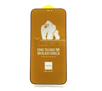 Защитное стекло iPhone 12/12 Pro WEKOME WTP-065 (King Kong 9D Антишпион) тех упаковка Черное#1943199