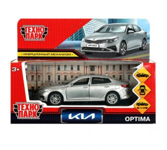 Машина Технопарк металл. Kia Optima серебр. (12см) откр.дв,багаж,инерц,в/к OPTIM, шт#1943723