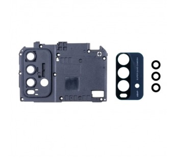 Стекло камеры для Xiaomi Redmi 9T (M2010J19SY) (комплект 3 шт.) в сборе с рамкой Черный#2077563