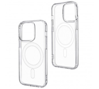 Чехол для iPhone 14 Plus Magsafe прозрачный, в упаковке#2092430