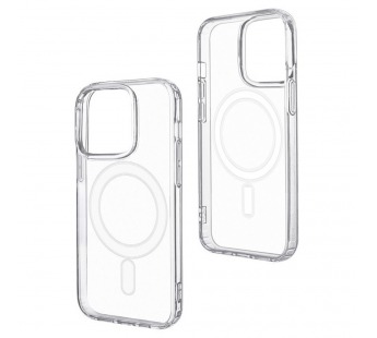 Чехол для iPhone 15 Pro Max Magsafe прозрачный, в упаковке#2040365