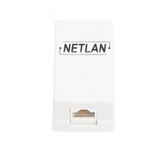 Розетка - RJ-45 5E_одинарная_внешняя NETLAN EC-UWO-1-UD2-WT J201 [12.10], шт#2139307