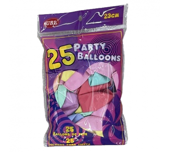 Набор воздуш.шаров 9" (25шт/уп) цветная пастель в пакете Цена за уп.D36052, шт#1999827