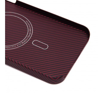Чехол-накладка Cellis SM009 POSH KEVLAR SafeMag для "Apple iPhone 15 Pro Max" (red) (220137)#2120265