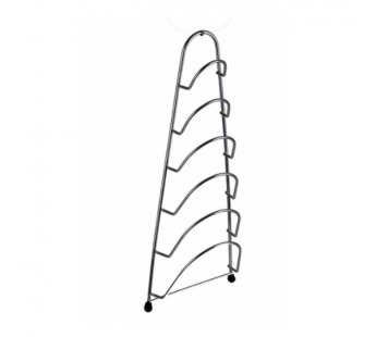 Держатель для крышек на рейлинг 17x9.5x43 см (хром), шт#2098119