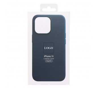 Чехол-накладка - SM002 экокожа SafeMag для "Apple iPhone 15" (pacific blue) (222505)#1950843