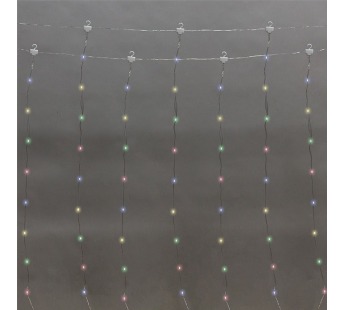Гирлянда Светодиодный дождь из росы 3х2м, мультиколор, USB + пульт управления, с крючками для крепле#1947074