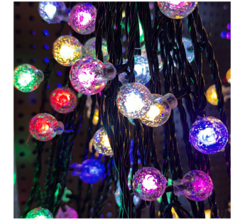 Гирлянда Kurato НИТЬ с позрачн. шариком темн.провод, 20 метров, 152 диода (RGB), шт#2060938