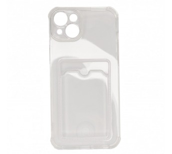 Чехол iPhone 13 Mini Силикон Card Case с Карманом для карты Прозрачный 1.5mm#2103090