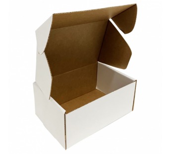 Коробка гофрокартон почтовая 170*120*80мм квадр/белая складная 1/50шт#1947612