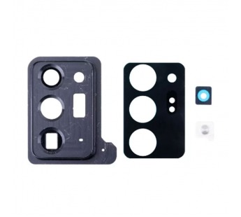 Стекло камеры для Samsung Galaxy Note 20 Ultra (N985F) в сборе с рамкой Черный#2077363