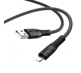 Кабель USB - Apple lightning Hoco X67 (silicone)  2,4A  (black) (220518)#1949333