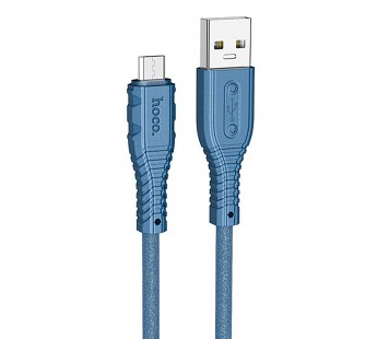 Кабель USB - micro USB Hoco X67 (silicone)  2,4A  (blue) (220523)#1949330