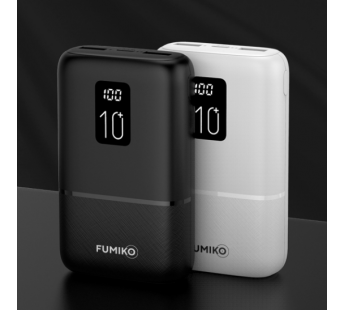 Внешний аккумулятор 10000 mAh FUMIKO PB09 (2USB/PD/Micro/дисплей) черный#2037518