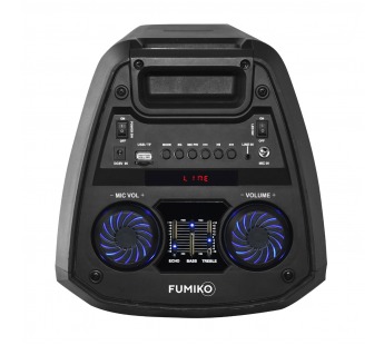 Портативная колонка FUMIKO Sample FBS41-01 (Bl/USB/TF/FM/AUX/микр/ПДУ/цветомуз/30Вт) черная#1968810