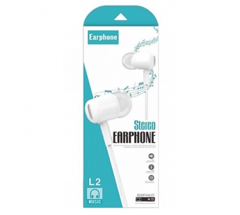 Наушники Earphone L2 (белые) [21.11], шт#2120923