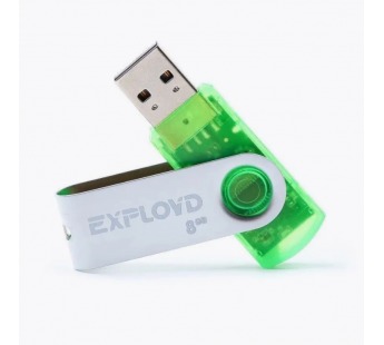Флэш накопитель USB  8 Гб Exployd 530 (green) (74346)#1948855