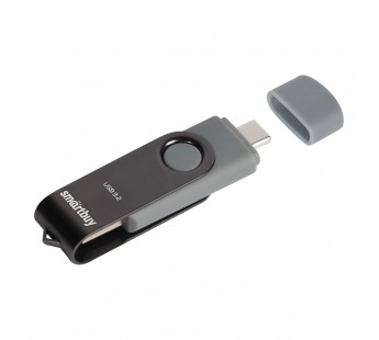 Флэш накопитель USB 256 Гб Smart Buy Twist Dual Type-C/Type-A 3.1 (black) (226174)#1948863