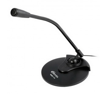 Микрофон RITMIX RDM-115, чёрный, для компьютера, шнур 1.5 м. (1/100)#2133727