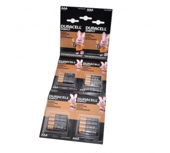 Элемент питания DURACELL LR03 отрывной SIMPLY BL16 4*4  (16/240/31680)#1948858