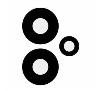 Стекло камеры для Xiaomi Redmi 12 4G (23053RN02Y) (комплект 3 шт.) Черный#2082973