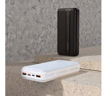 Внешний аккумулятор 20 000 mAh BOROFONE BJ9A (2USB QC3.0/PD 20W/Micro/LED инд. бат) белый#1949971